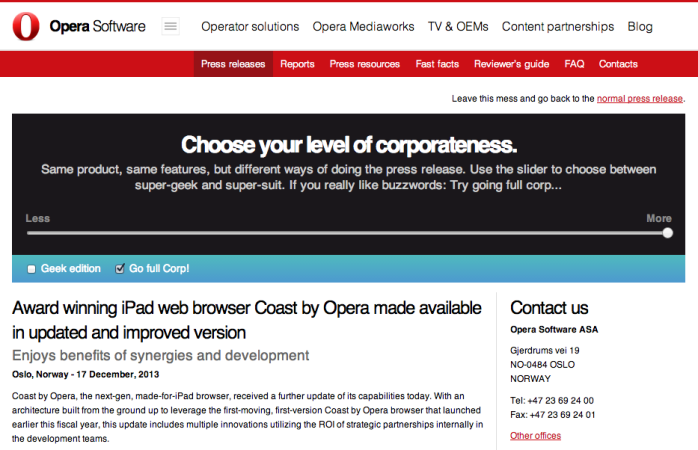 Coast by Opera, now updated - Opera Software